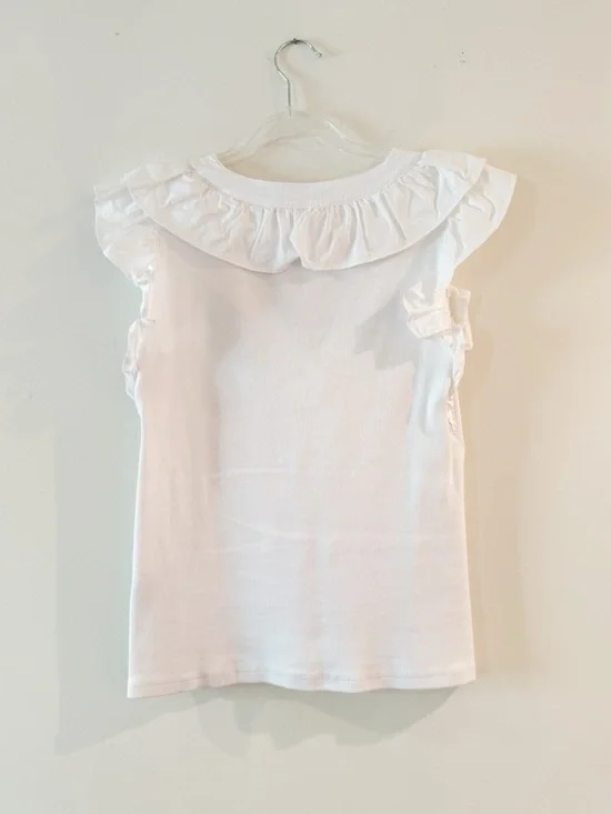 Veronica Beard Adrianna Ribbed Ruffle Top - Picture 5 of 10